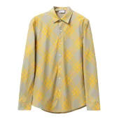 Рубашка Burberry Print Allsides Diagonal Lines Rombes "Yellow"