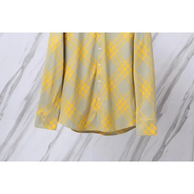 Рубашка Burberry Print Allsides Diagonal Lines Rombes "Yellow" фото № 4