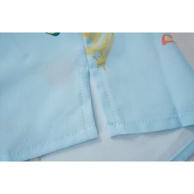 Рубашка Casablanca Marine Life Print And Front Pocket With Inscription "Blue" фото № 5