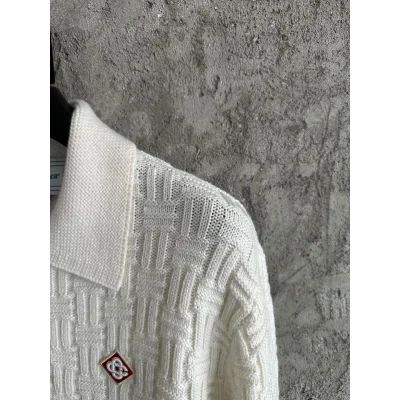 Рубашка Casablanca Buttons Pearles Frontside Print Small Red Romb "Beige" фото № 8