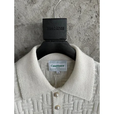 Рубашка Casablanca Buttons Pearles Frontside Print Small Red Romb "Beige" фото № 4