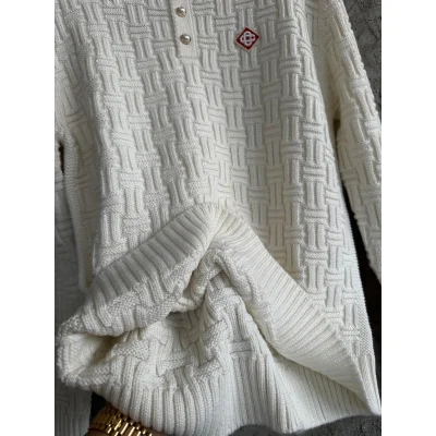 Рубашка Casablanca Buttons Pearles Frontside Print Small Red Romb "Beige" фото № 3