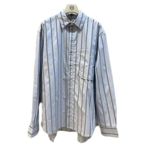 Рубашка Christian Dior White Logo On Pocket "Blue"