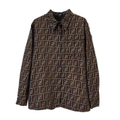 Рубашка Fendi Long Sleeve With Brand Print "Brown"