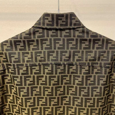 Рубашка Fendi Letter Print Of The Brand "Brown/Black" фото № 2