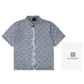 Рубашка Givenchy Brand Print "Blue/Gray"