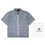 Рубашка Givenchy Brand Print "Blue/Gray"