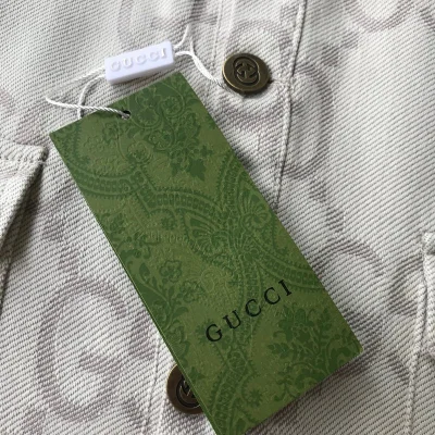 Рубашка Gucci With Branded Print "Cream/Gray" фото № 3
