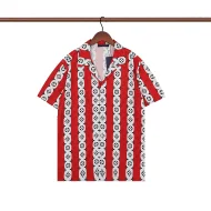 Рубашка Louis Vuitton Red Stripes Short Sleeve "White"