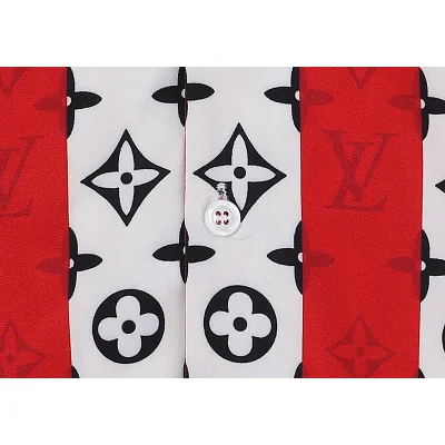 Рубашка Louis Vuitton Red Stripes Short Sleeve "White" фото № 4 Рубашка Louis Vuitton Red Stripes Short Sleeve "White" фото № 4