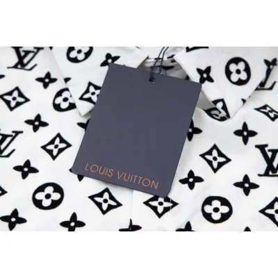 Рубашка Louis Vuitton Print - Brand Patterns "White/Black" фото № 5