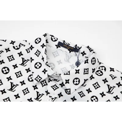 Рубашка Louis Vuitton Print - Brand Patterns "White/Black" фото № 7