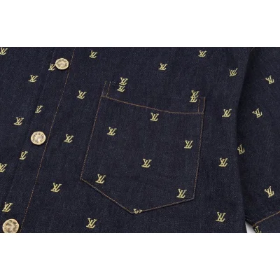 Джинсовая Рубашка Louis Vuitton With Short Sleeves "Blue/Black" фото № 6