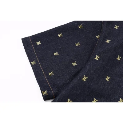 Джинсовая Рубашка Louis Vuitton With Short Sleeves "Blue/Black" фото № 7
