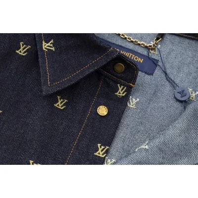 Джинсовая Рубашка Louis Vuitton With Short Sleeves "Blue/Black" фото № 8