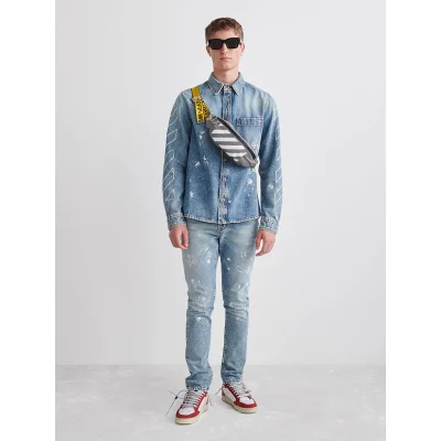 Рубашка Off White Jean Jacket "Blue" фото № 4