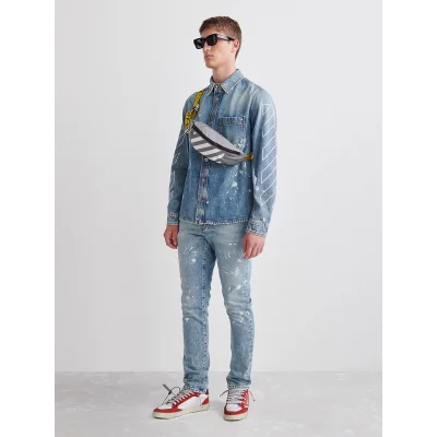 Рубашка Off White Jean Jacket "Blue" фото № 5