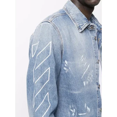 Рубашка Off White Jean Jacket "Blue" фото № 6
