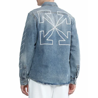Рубашка Off White Jean Jacket "Blue" фото № 7