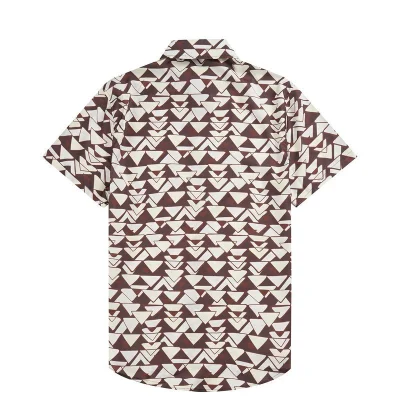 Рубашка Prada Triangle Print "Beige" фото № 2