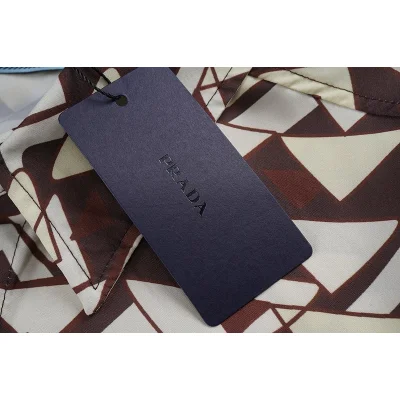 Рубашка Prada Triangle Print "Beige" фото № 3