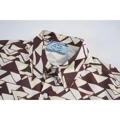 Рубашка Prada Triangle Print "Beige" фото № 6