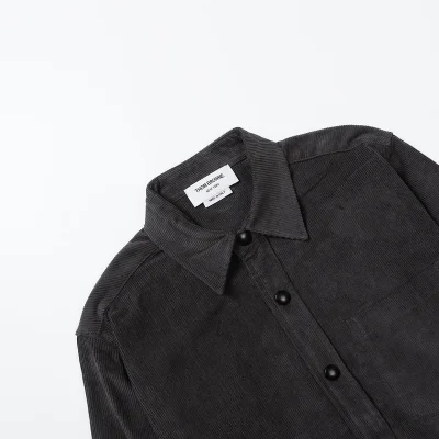 Рубашка Thom Browne On Rivets "Gray" фото № 4