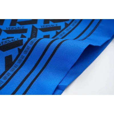 Рубашка Versace Repeating Logo And Stripes "Blue" фото № 3 Рубашка Versace Repeating Logo And Stripes "Blue" фото № 3