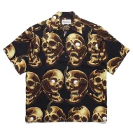 Рубашка Wacko Maria Bony Skull Print "Black"