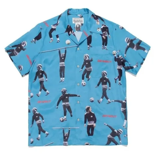 Рубашка Wacko Maria X Bob Marley Print "Blue"