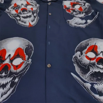 Рубашка Wacko Maria Evil Spirits "Blue" фото № 5 Рубашка Wacko Maria Evil Spirits "Blue" фото № 5