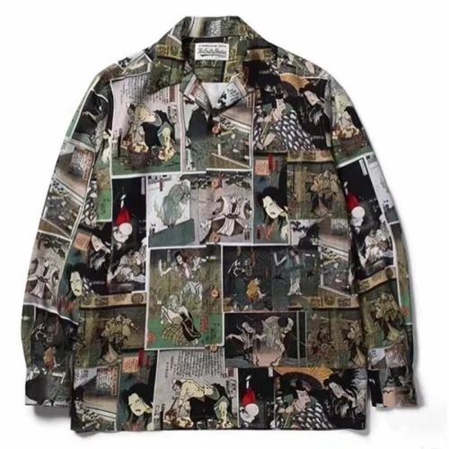 Рубашка Wacko Maria Horrors "Brown/Green"