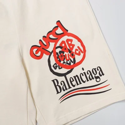 Шорты Balenciaga X Gucci Large Logos "Cream" фото № 2