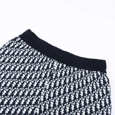 Шорты Dior With A Monogram Print Of The Brand "Blue/Black" фото № 5