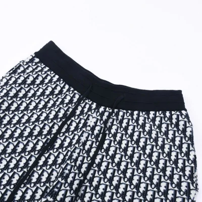 Шорты Dior With A Monogram Print Of The Brand "Blue/Black" фото № 7