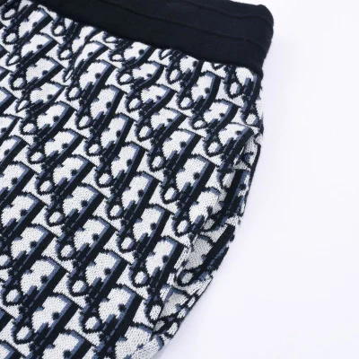 Шорты Dior With A Monogram Print Of The Brand "Blue/Black" фото № 8