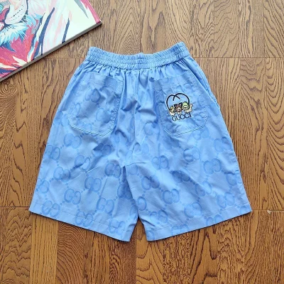 Шорты Gucci Emblem Three Cats "Blue" фото № 3