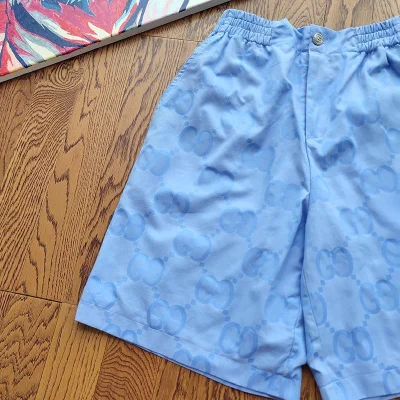 Шорты Gucci Emblem Three Cats "Blue" фото № 4