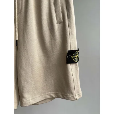 Шорты Stone Island Embroidered Chevron "Beige" фото № 3