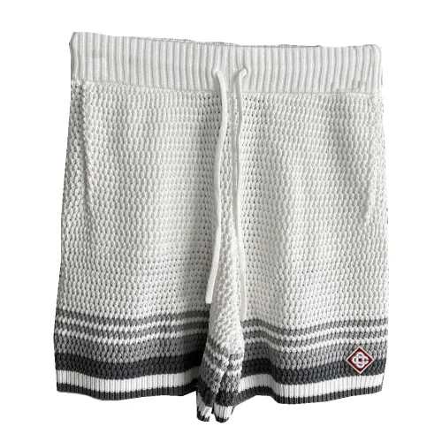 Шорты Casablanca Upside Gray And Black Lines "White"