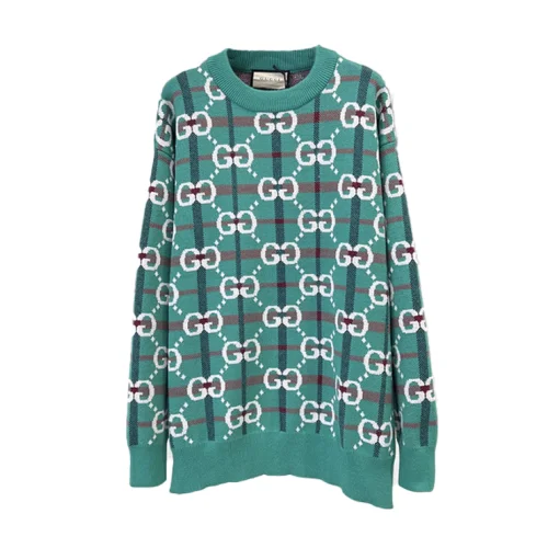 Свитер Gucci In Cage With Logo "Turquoise"
