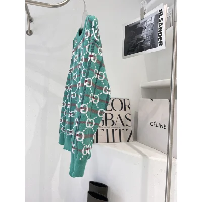 Свитер Gucci In Cage With Logo "Turquoise" фото № 8