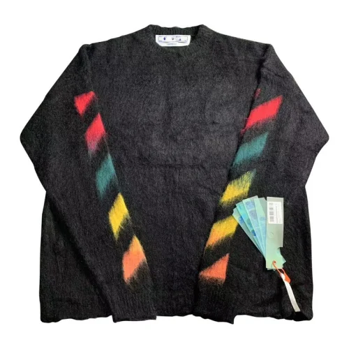 Свитер Off White With Multi-Colored Logo "Black"