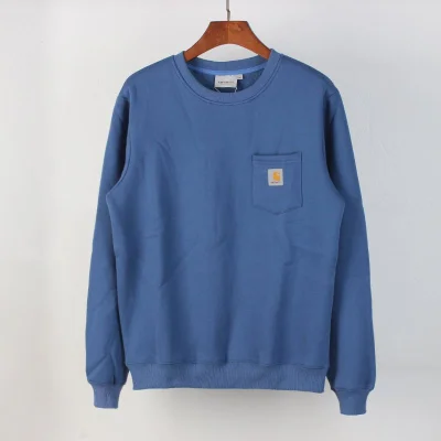 Свитшот Carhartt Solid Color Pocket With Logo "Blue" фото № 2