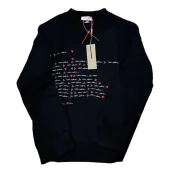 Свитшот Christian Dior Letter Red Mini Hearts "Black"