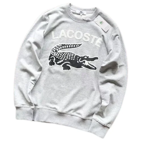 Свитшот Lacoste Front Lettering With Crocodile "Gray"