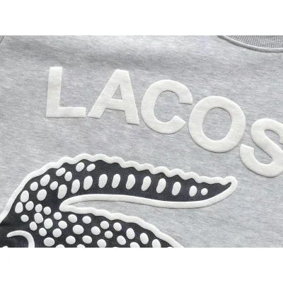 Свитшот Lacoste Front Lettering With Crocodile "Gray" фото № 6 Свитшот Lacoste Front Lettering With Crocodile "Gray" фото № 6