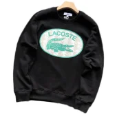 Свитшот Lacoste Big Crocodile And Logo Lettering In Oval "Black"