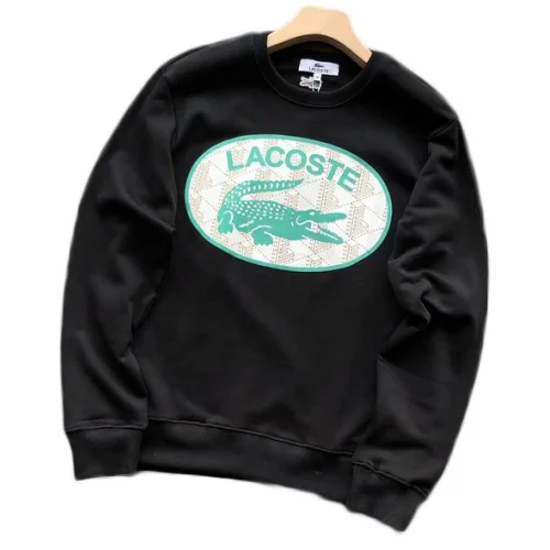 Свитшот Lacoste Big Crocodile And Logo Lettering In Oval "Black"