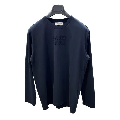 Свитшот Miu Miu Frontside Upside Clear Logo Miu Miu "Blue"